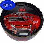 Kit 3 Auto cera brilho com silicone e carnauba lata 200g - 3m