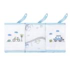 Kit 3 Babetes Papi 32x32cm com Prendedor Pista de Carros