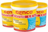 Kit 3 Balde De Cloro Granulado Multiação 3 Em 1 Piscina Genco 2,5kg