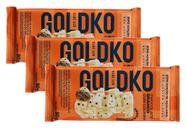 kit 3 Barra de Chocolate Branco com Cookies - GoldKo 80g