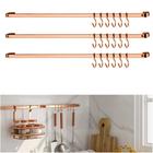 Kit 3 Barra Piatina 45cm Com 6 Gancho Rose Gold - 2411RG Future