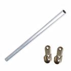 Kit 3 Barra Tubo Churrasqueira Aluminio 50cm Suportes Aço