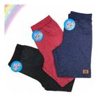 Kit 3 Bermudas De Moletinho Jeans Infantil Menino