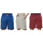 Kit 3 Bermudas Elite Comfort Masculina