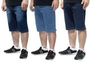 Kit 3 Bermudas Jeans Masculina c/ Lycra