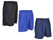 Kit 3 bermudas masculina esportiva academia futebol P ao G3 Plus Size