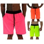 Kit 3 Bermudas Moletom e Moletinho MXD Conceito Cores Diversas Opções Básica FullPrint Sport Fit