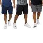 Kit 3 Bermudas Shorts UltraLeve Treino Esporte Masculino Praia Liso