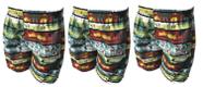 Kit 3 Bermudas Surf Estampada Praia Tactel Masculina Adulto