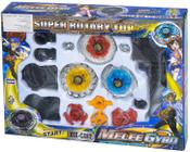 Kit 3 Beyblade Metal Fusion Pião C/super Lançador Brinquedos