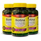 Kit 3 Biotina Pantotenato de Cálcio Tiamina e Ácido Fólico 60 Cápsulas Maxinutri