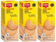 Kit 3 Biscoito Maria Sem Glúten Plain Biscuits Schar 125G