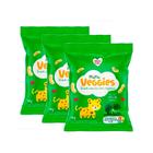 Kit 3 Biscoito Nhami Mami Mini Veggie Snack Ervilha e Brócolis 18g