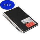 Kit 3 Bloco Espiral Sketchbook Canson One 80fls 100g A5