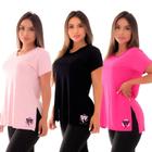 Kit 3 blusa femininas ps tapa bumbum academia