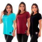 Kit 3 blusa femininas ps tapa bumbum academia