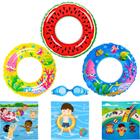 Kit 3 Boias Criança Infantil Inflável Praia Piscina +Óculos de Natação Infantil