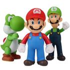 Kit 3 Bonecos Super Mario Luigi Yoshi Acabamento Perfeito - WELLKIDS