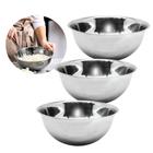 Kit 3 Bowl Bacia Tigela Aço Inox Cumbuca funda Saladeiras 24cm