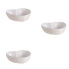 Kit 3 Bowl Coração Tigela LE CHEF 26x22x7 Cm Branca