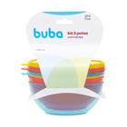 Kit 3 Bowls com Tampa 300ml Coloridos Livre BPA Buba