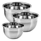 Kit 3 Bowls Gourmet Inox Maior Espessuara Tigela Chef - Kadê