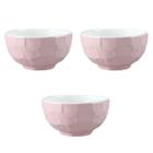 Kit 3 Bowls Porcelana Rosa Para Cozinha 250 Ml - Vert Store