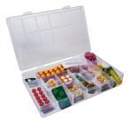 Kit 3 Box Caixa Organizadora c/ Divisórias 28cm Transparente