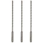 Kit 3 Brocas SDS 6mm x 260mm Metal Duro Concreto Marteletes - Eda Profissional