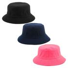 Kit 3 Bucket Hat Liso Unissex Preto Azul Marinho E Rosa Neon
