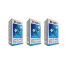 Kit 3 Cabos de Dados USB V8 Kingo Preto 1m 2.1A p/ Moto E6s