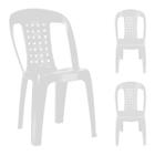 Kit 3 Cadeiras Plástica Bistrô Area Gourmet Lazer Arqplast