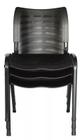 Kit 3 cadeiras prisma iso fixa desmontável empilhavel - recepção - sala de espera - cor preta - Sintonia Flex