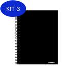 Kit 3 Caderno 1/4 Tamoio Espiral Neutro 96 Folhas 02412 Com