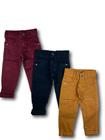 Kit 3 Calça Jeans Infantil Juvenil Masculina Cores