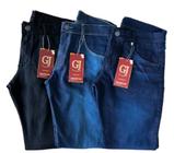 Kit 3 Calça Jeans Masculina Elastano Slim