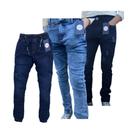 kit 3 calça jeans masculina juvenil menino com laycra 10 12 14 e 16 Anos