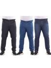 Kit 3 Calça Jeans Masculina Plus Size Básica do 50 ao 56 Calça Plus Size