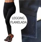 KIT 3 Calça Legging Flanelada COR PRETA Leg Moda Feminina Mulher - Rosana Fashion