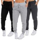 Kit 3 Calça Moletinho Com Bolso Fristyle Feminina Jogger