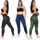 kit 3 Calças 3d Leg Feminina Legging De Treino Modeladora envio rapido