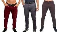 Kit 3 Calças Jeans e Sarja Sport Fino Masculina Linha Premium Tradicional Slim
