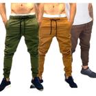 kit 3 calças masculina jogger masculina slim cores variadas com lycra