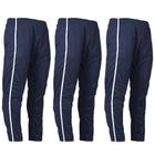 Kit 3 Calças Masculina Plus Size Flanelada Listra Sport