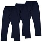 Kit 3 calças moletom adulto básico dalri 078 sem punho