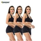 Kit 3 Calcinhas Boxer Feminina Sem Costura Boyshort Keeper