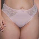 Kit 3 calcinhas calça alta em microfibra com renda ( 1108 )