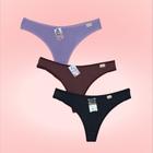 Kit 3 Calcinhas Tanga Fio Conforto calcinha Romantic