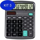 Kit 3 Calculadora De Mesa Ps-6837B Hoopson