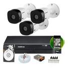 kit 3 camera de segurança monitoramento intelbras vhl 1120b 20m Completo